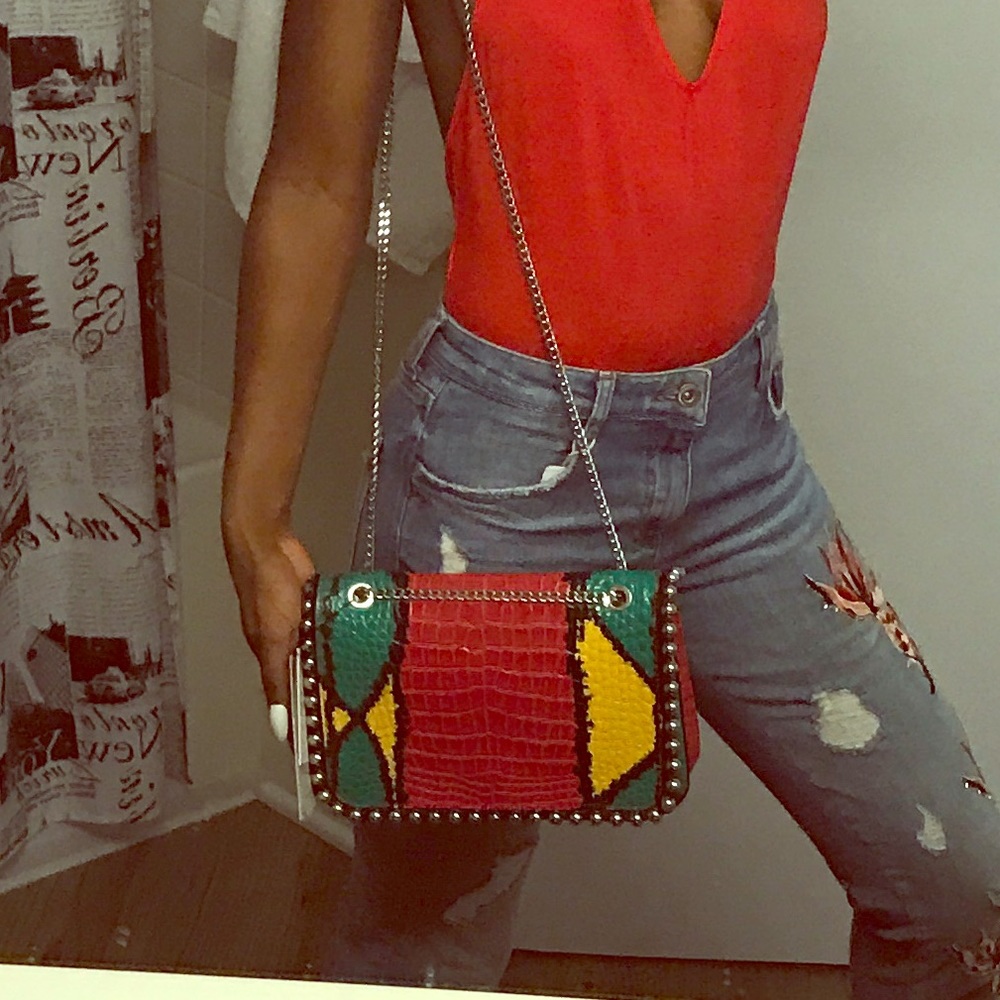 Zara Leather collection snakeskin purse.